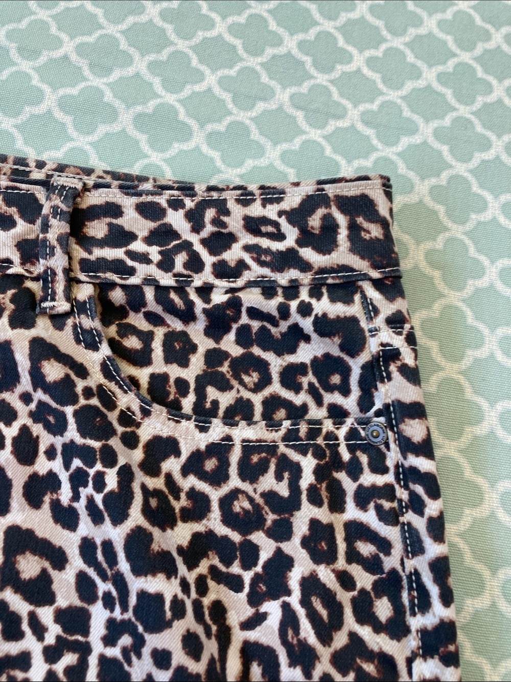 Liz Claiborne Leopard Print Denim Maxi 16 - Picture 3 of 9